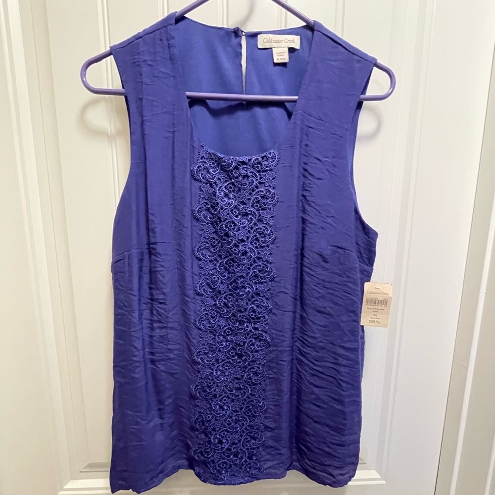 NWT Coldwater Creek purple shell size M